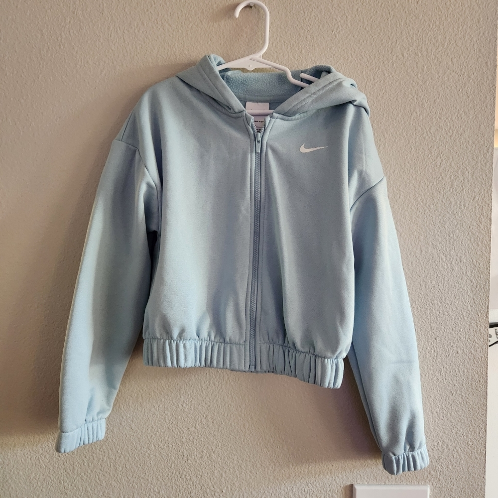 Girls Size Small Nike Sky Blue Hoodie with Zip